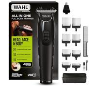 WAHL All in One Trimmer, Aseo completo de cabello, barba, orejas, nariz y cuerpo, potente batería de litio, cabezales lavables y cabezal ancho en forma de T, corte de 0,5 mm-25 mm, 210 minutos de carg