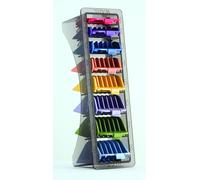 WAHL Attachment Coloured Comb Set, #1 - 8, Peines guía para cortapelos, accesorios, juego de colores, protectores profesionales para cortapelos, Super Taper, Taper2000, Senior, Magic Clip, Legend