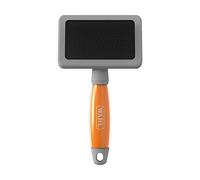 Wahl Cepillo de aseo profesional, cepillo para mascotas para perros y gatos, herramientas de aseo para mascotas, cepillos para animales de pelo corto largo, mango de gel, Naranja