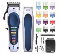 Wahl Color Pro Kit, cortapelo y recortadora inalámbricos para hombre | Fácil de difuminar y degradar, batería de litio, 12 peines guía de colores, recortadora, para toda la familia