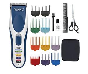 Wahl Colour Pro - Cortadora de pelo para hombre, afeitadora de cabeza, con guías de cortapelos codificadas por colores, para cortes de cabello familiares, corte de pelo fácil en casa