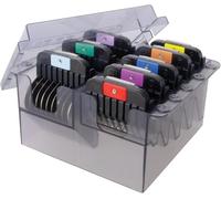 Wahl Detachable Stainless Steel Attachment Combs, 3mm - 25mm, #1-8, Prime Series, Acero Inoxidable, Resistente al Óxido, Color Negro