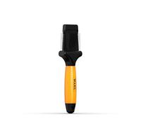 WAHL Dual-Sided Flexible Slicker Brush - Cabezal flexible, cepillo para el aseo, almohadillas de cerdas desmontables, elimina enredos y residuos, mango cómodo, color naranja