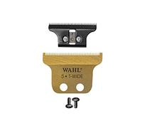 WAHL Gold Detailer T-wide Blade, 0.4mm, ajustable a 0, Afilado de precisión, Cuchillas de repuesto, recorte Detalles, Titanio, Recubrimiento DLC, Oro, 5-Star Detailer, Cordless Detailer Li