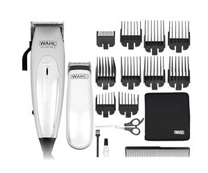 WAHL Home Pro Deluxe Combo cortadora de pelo eléctrica con cable y palanca de ajuste, 8 peines guía, kit con recortadora a pilas, tijeras y peine