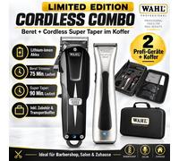 Wahl Inalámbrico Súper Taper Red Batería Cortapelos + Boina Maleta