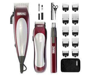 Wahl Juego completo de aseo de cortadora y recortadora, juego de regalo de cortadora de pelo, cortadora de pelo para hombres, afeitadora de cabeza con cable 3 en 1, recortadora de pelo para hombres, recortadora de rastros, recortadora personal, juego de aseo masculino
