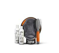 Wahl Kit de cuidado de cachorros, champú Mucky Pup, acondicionador de perro Easy Groom, guante de aseo para mascotas, guante removedor de pelo de mascotas, cepillo de doble cara, desenredar abrigos para mascotas, aseo de mascotas en casa