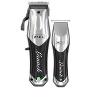 WAHL Launch Combo - Kit de cortadora y recortadora inalámbrica para cortes de pelo profesionales y detalles, carga USB-C, 6 cortadoras y 3 guías de recortadora, cepillo para barba, bolsa de