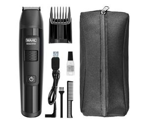 Wahl Manscaper - Recortadora de ingles y cuerpo de litio, totalmente impermeable, uso en húmedo/seco, tecnología Smart Trim LED, cuchillas de bolígrafo Safe-Touch, recargable, color negro
