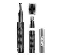 Wahl Manscaper Tactical Recortadora de precisión para orejas, nariz cejas | Recortadora de cejas de doble cara, recortadora para nariz y orejas, cuerpo totalmente metálico, lavable, a batería