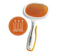 Wahl Slicker patentado de doble nivel para mascotas de piel sensible, mango ergonómico que hace que el desecado, el aseo y el cepillado sean cómodos para ti y tu perro o gato - 858500