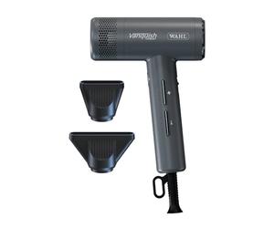 Wahl Vanquish Compact Secador de Pelo Gris, Moldeador Ligero | 2 accesorios magnéticos, potente, motor de alta velocidad, silencioso, 290 g, ideal para viajar, función de memoria
