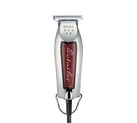 Wahl Wide Detailer Trimmer - Potente Cortapelos - Máquina de Cortar Pelo para Hombre con Cable y Cuchilla en T Extra Ancha para Trabajos de Bordes y Detalles, Cromo/Burdeos