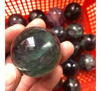 WAHOM Bola de Cristal de fluorita Natural 40 mm Hermosa Piedra Preciosa Perfecta for la meditación Decoración for el hogar Chakra Reiki