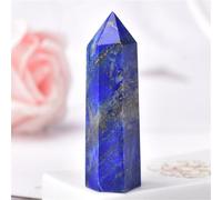 WAHOM Columna Hexagonal de lapislázuli de Cristal Natural, Adorno de Torre Mineral curativo, Punto de Cuarzo, manualidad for Regalo, decoración del hogar, 1 ud. (Size : 70-80mm)