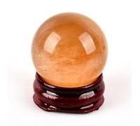WAHOM Esfera de calcita Naranja Natural, Bola de Cristal de Cuarzo, Chakra, Roca curativa, Reiki, Talla de Piedra Artesanal
