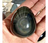 WAHOM Gemas de Cristal curativas de Huevo de obsidiana de Arco Iris Natural (Size : 1pc)