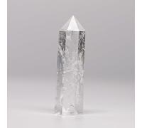 WAHOM Pilar de Cristal Blanco Natural, Punto de Cristal, Adorno Mineral, Barra de rehabilitación, Prisma Hexagonal de Cuarzo, Piedra de obelisco (Size : 60-70mm)