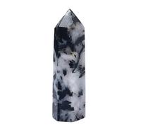 WAHOM Prismas hexagonales de Piedra de Torre curativa de Cuarzo, turmalina Negra, Punto de Cristal Natural, 50-80mm, Varita de obelisco Reiki, Regalo DIY, 1 ud. (Size : 50-60mm)