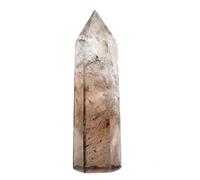 WAHOM Punto de Cristal de Cuarzo Ahumado Natural Reiki Piedra curativa Prismas hexagonales Obelisco Varita Torre Meditación energética (Color : Smoky Quartz, Size : 70-80mm)