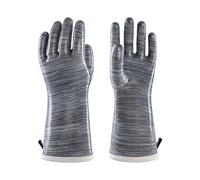 wahoo Guantes Barbacoa Altas Temperaturas, Silicona Líquida Guantes Horno para Cocinar, Hornear, Barbacoas, Impermeable, Forro CoralAir, Antideslizante, Gris, XL/10