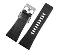 WAHRE Correa De Reloj De Cuero Genuino Compatible con Relojes For Diésel DZ4386 1657 1399 1206 4323 Banda Negra 22mm 24mm 26mm 27mm 28mm 30mm 32mm(B Black Silver,30mm)