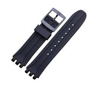 WAHRE Correa de Reloj de Silicona de 19mm Compatible con For Swatch SUIK400 SUIB400 Series, Correa de Goma Suave Impermeable for Hombres y Mujeres, Accesorios de Pulsera Deportiva