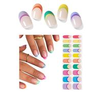 Wahrshei Láminas para uñas, 20 unidades, autoadhesivas, para uñas de gel UV, pegatinas de gel, para uñas