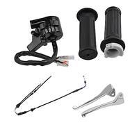 Wai Danie Carcasa del cable del acelerador Start Kill Switch Mango Puños Palanca de freno compatible con Yamaha PW50 PY50 PW PY 50 PEEWEE 50cc Dirt Bike Kids Bike