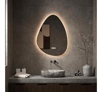WAIDOBE Espejo de baño LED de 50,8 x 71,1 cm, espejo de baño con luces, sensor de cuerpo humano, antivaho, 3 colores y regulable, retroiluminado, espejo de baño con iluminación