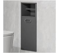 WaiDXn Estante de Ducha Empotrado de Acero Inoxidable con Papelera integrada(Grigio,20x50x14cm)