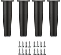 WaiDXn hsj - 4 patas ajustables para muebles, muebles de metal, sofá, cama, pies de soporte para sofá, mueble de TV, mesa de centro, aparador (Schwarz)