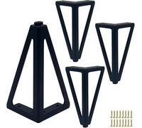 WaiDXn hsj - 4 patas de metal para muebles de sofá, gabinete, patas triangulares de hierro para cama, banco, armario, mesita de noche (negro tonto)