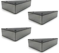 WaiDXn hsj - 4 patas de metal para sofá de diseño simple, patas de mesa de café para soporte de TV, sofá, armario, patas otomanas (Schwarz, triángulo)