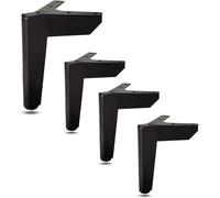 WaiDXn hsj - Juego de 4 patas triangulares de metal modernas para muebles, armarios, sofás, otomanas, patas de apoyo otomanas (Schwarz)