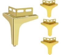 WaiDXn hsj - Juego de 4 patas triangulares de metal modernas para muebles, patas de repuesto para muebles, sillas tapizadas, mesitas de noche, color dorado, 15 cm