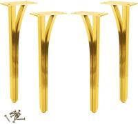 WaiDXn hsj - Patas ajustables de acero inoxidable para muebles, mesa de cocina, soporte para sofá, banco de trabajo, mesa de café (dorado)