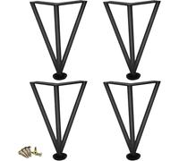 WaiDXn hsj - Patas de acero inoxidable para muebles, patas de soporte de repuesto ajustables para bancos, sillas, mesas de café y escritorios (Schwarz)