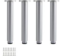 WaiDXn hsj Patas de aluminio para muebles, patas de sofá de altura ajustable, adecuadas para escritorios, camas, armarios, sofás, armarios de TV (gris)