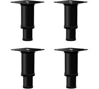 WaiDXn hsj Patas de mesa ajustables de acero inoxidable para sofá, patas de repuesto para muebles de TV y sofá (Schwarz)