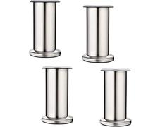 WaiDXn hsj Patas de metal ajustables para mesa, patas de repuesto para mesa de café, escritorio, etc., juego de 4, patas plateadas para muebles, muebles, 8 cm