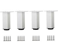 WaiDXn hsj - Patas de metal ajustables para sofá, muebles con tornillos, patas de cocina, sofá, estantería, juego de 4, color plateado, 5 cm