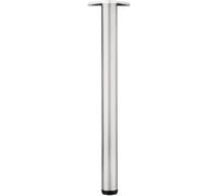 WaiDXn hsj - Patas de metal para mesa de muebles, patas de apoyo ajustables, patas cilíndricas para banco de trabajo y mesas de comedor, color plateado, 65 cm