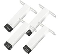 WaiDXn hsj - Patas de metal para muebles, patas de repuesto de altura ajustable, agujero doble T, patas fijas para marco de cama, patas de soporte de quilla (blanco)