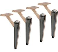 WaiDXn hsj Patas de metal para muebles, patas de soporte de sofá, patas de repuesto resistentes para muebles, cómodas, sofás, armarios (Schwarz)