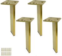 WaiDXn hsj - Patas de metal para sofá, patas de mesa de acero inoxidable, adecuadas para patas de mesa de café, armarios, armarios de TV, armarios dorados, 10 cm