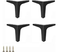 WaiDXn hsj - Patas de sofá de estilo moderno, patas triangulares de metal pulido para mesa de comedor, armario, sofá, silla (Schwarz)