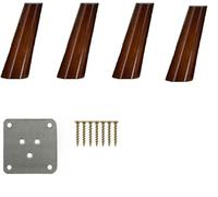 WaiDXn hsj - Patas inclinadas de madera maciza, patas de mesa, patas de soporte de TV, patas de muebles, patas de armario, patas de sofá, cama, armario de cocina, juego de 4 (15.7 pulgadas/40 cm)