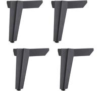 WaiDXn hsj - Patas triangulares de metal para muebles, patas de sofá, patas de apoyo alternativas para gabinete, mesa de café, sofá, silla, cómoda, Schwarz, 12 cm